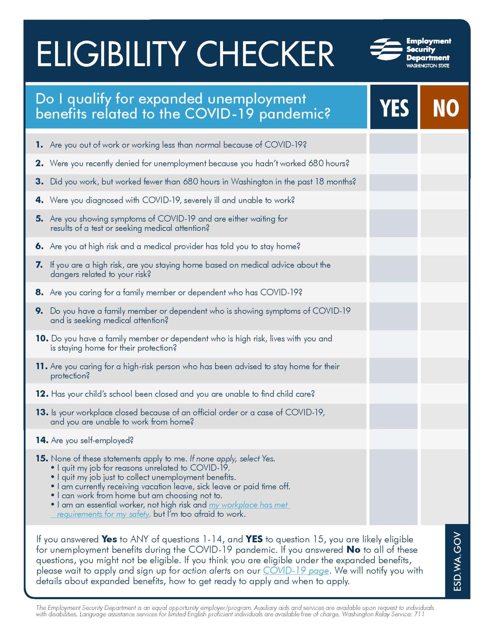 Unemployment Benefits Eligibility Checklist - Unemployment Law Project